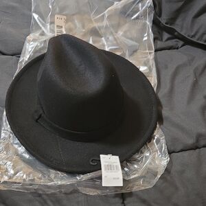 Black Wool Fedora Hat